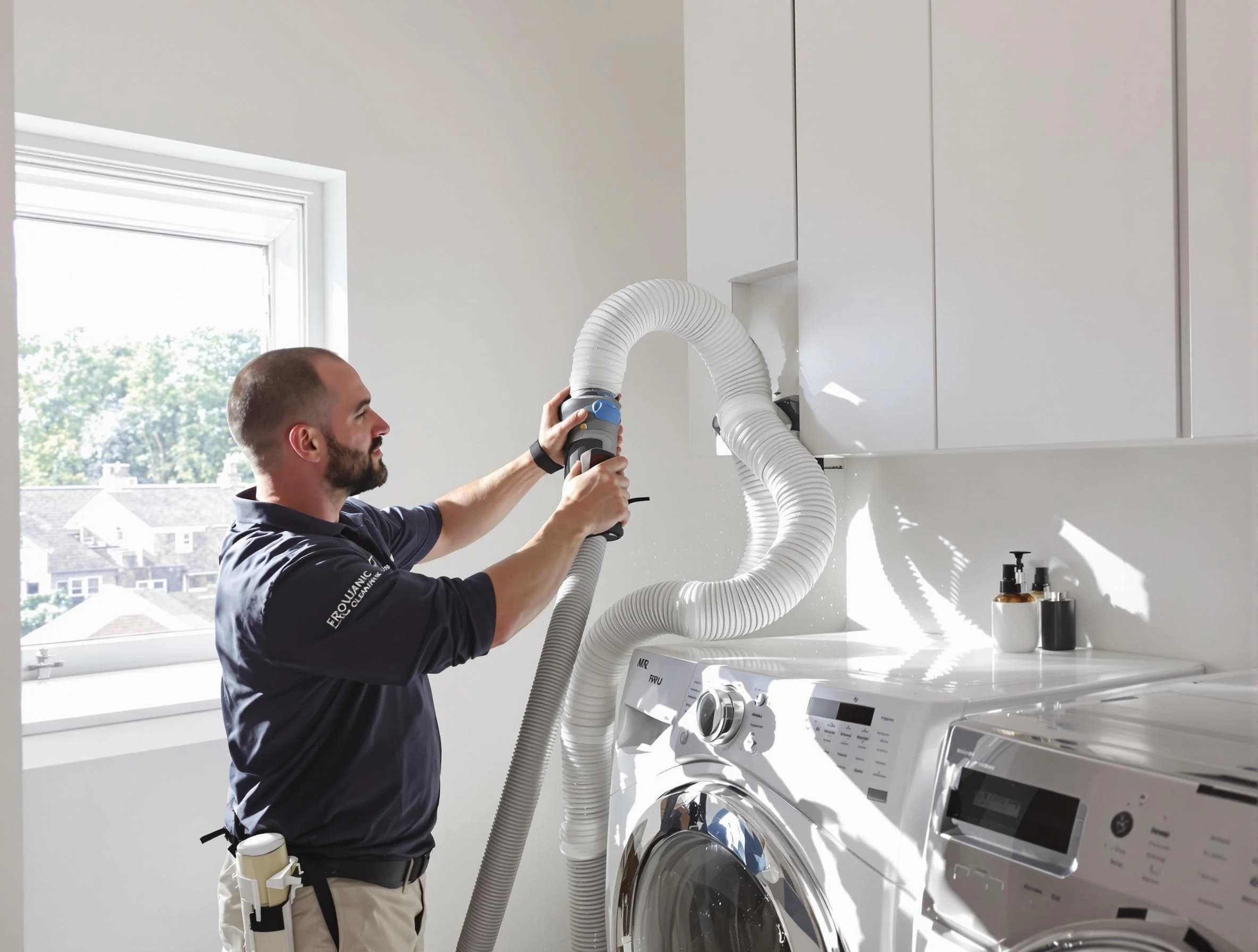 Certified Murrysville Dryer Vent Cleaning technician performing dryer vent cleaning in Murrysville