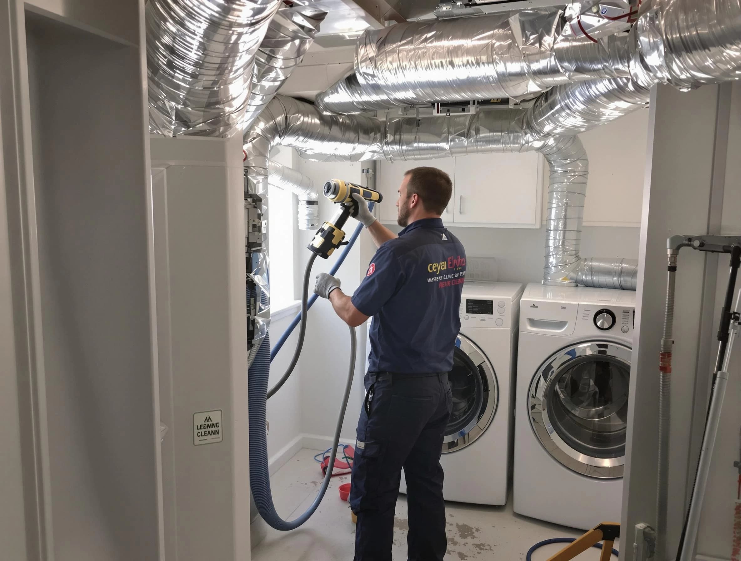 Murrysville Dryer Vent Cleaning specialist using advanced equipment for thorough duct cleaning in Murrysville